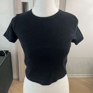 Top shop black crop top